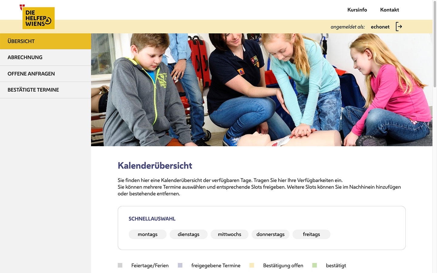 Schulen-Reanimationsprojekt | erstehilfe.diehelferwiens.at | 2023 (Screen Only 01) © echonet communication / Auftraggeber