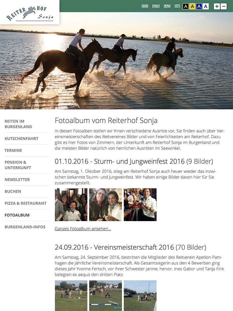 Reiterhof Sonja | reiterhof-sonja.at | 2016 (Tablet Only 04) © echonet communication