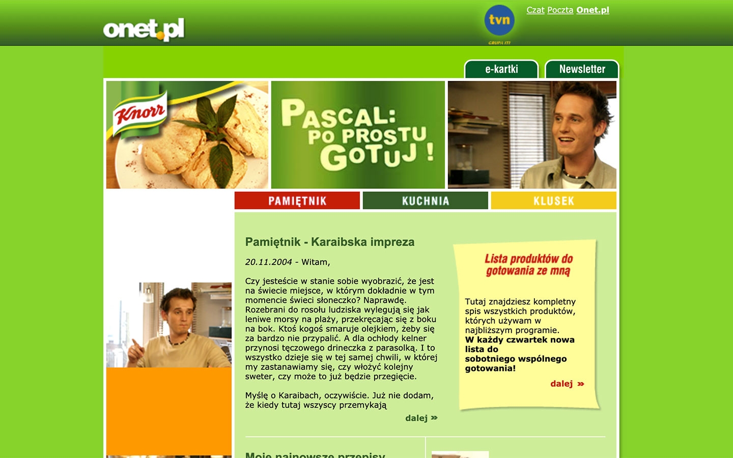 Pascal: Po Prostu Gotuj! | poprostugotuj.onet.pl | 2004 (Screen Only 01) © echonet communication